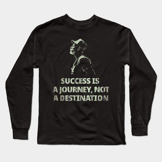 Embark on a Journey of Success with Inspiring Art Long Sleeve T-Shirt by VectorAD